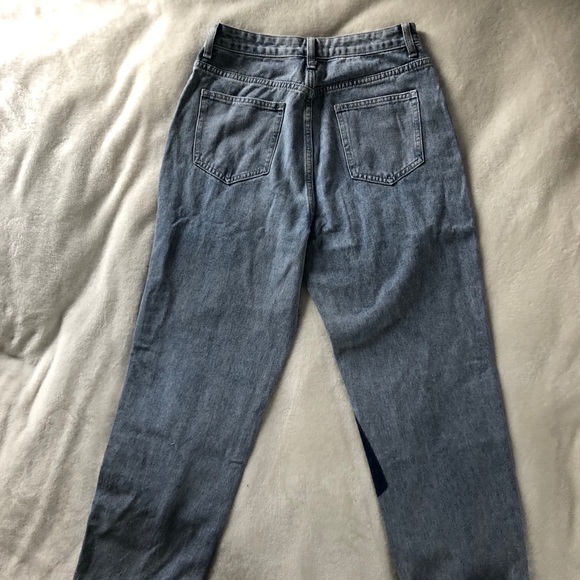 High waisted blue patched mom jeans - Picture 4 of 4